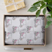 Papier Mousseline Panier de golf Pink and Green Palm Beach (Cadeau)