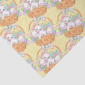 Papier Mousseline Panier de Pâques de Lapins (Détail)