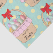 Papier Mousseline Panier de Pâques et oeufs de Pâques Pastel (Détail)