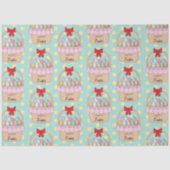 Papier Mousseline Panier de Pâques et oeufs de Pâques Pastel (Recto)