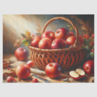 Panier de pommes encore peinture à vie Découpage
