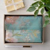 Papier Mousseline Panier de poulets rustiques Peach Peonpage de déco (Cadeau)