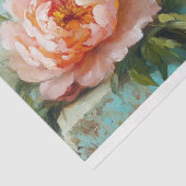 Papier Mousseline Panier de poulets rustiques Peach Peonpage de déco (Détail)