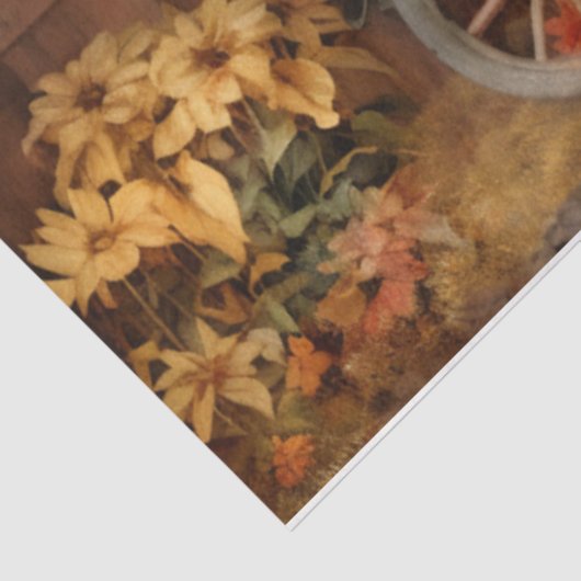 Papier Mousseline Panier de récolte d'automne (Détail)