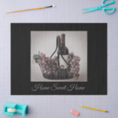 Papier Mousseline Panier en fer forgé de vin et de raisins (Artisanat)