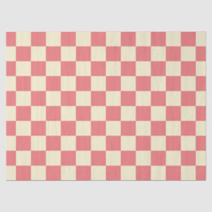 Papier Mousseline Panier rose et beige