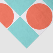 Papier Mousseline Panneau de contrôle Coral et Aqua Circle (Détail)