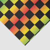 Papier Mousseline Panneau de contrôle Rasta Ombre jaune rouge (Détail)