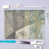 Papier Mousseline Panneau de jardin avec Feuilles, fleurs et herbe (Artisanat)