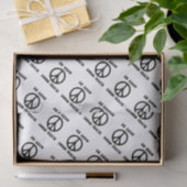 Papier Mousseline Panneau de paix modifiable (Cadeau)