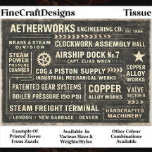 Panneau de typographie industrielle Steampunk FA5 