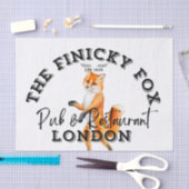 Papier Mousseline Panneau du Pub britannique Finicky Fox (Artisanat)