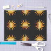 Papier Mousseline Panneau Leo Sun Fire Mois de naissance Noir Rouge (Artisanat)