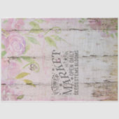 Papier Mousseline Panneau Rustique du marché aux fleurs d'aquarelle (Recto)