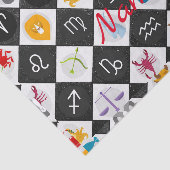 Papier Mousseline Panneau solaire Zodiac Calendrier Astrologie Thund (Détail)