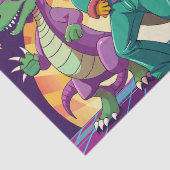 Papier Mousseline Panneaux de mousse Dinosaur Disco (Détail)