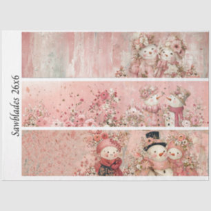 Papier Mousseline Panneaux de scie à main Découpe Floral Rose Bonhom