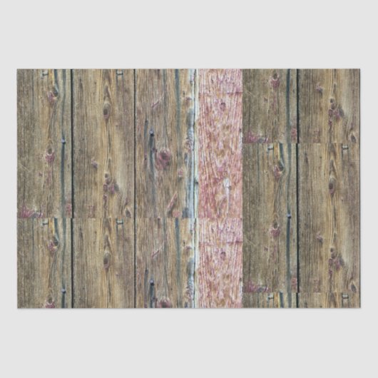 Papier Mousseline Panneaux en bois rustique (Recto)