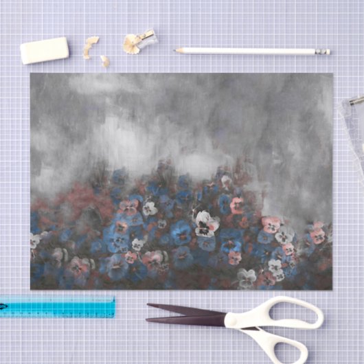 Papier Mousseline Pansies op 2 DBL (Artisanat)