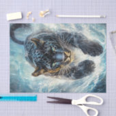 Papier Mousseline Panthère noire (Artisanat)