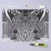 Papier Mousseline Panthère noire dans la jungle - dessin au crayon (Artisanat)