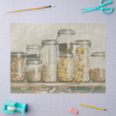 Papier Mousseline Pantry Mason Jars Découpage Papier Tissu (Artisanat)