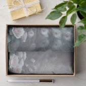 Papier Mousseline Paon Blanc Découpe (Cadeau)