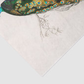 Papier Mousseline Paon de Peacocks Botanique vintage (Détail)