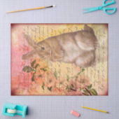 Papier Mousseline Pap Tissu De Découpage De Script Cursif De Lapin v (Artisanat)