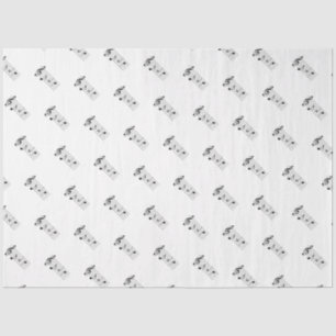 Papier Mousseline Papa épelé dans Music Notes