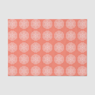 Papier Mousseline Papaya Mandala