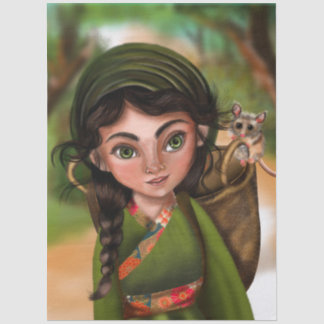 Papier Mousseline Papel de seda ilustrado profesional