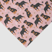 Papier Mousseline Paper de Rottweiler Dog Bones and Paws Tissue (Détail)
