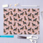 Papier Mousseline Paper de Rottweiler Dog Bones and Paws Tissue (Artisanat)