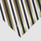 Papier Mousseline Papier à bande diagonale noir, blanc, or (Détail)