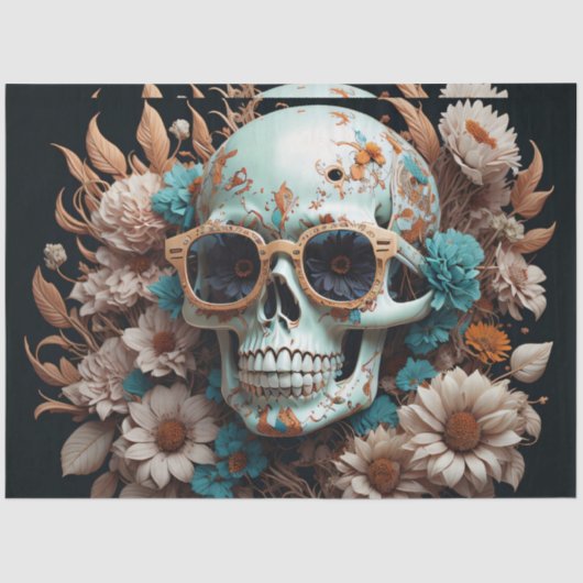 Papier Mousseline Papier à crâne mousseline gauche (Recto)