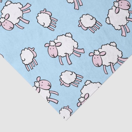 Papier Mousseline Papier à enveloppement bleu mouton (Détail)