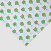 Papier Mousseline Papier à enveloppement vert Topiaire (Détail)