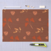 Papier Mousseline Papier à motif floral en terre cuite (Artisanat)