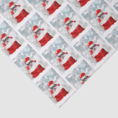 Papier Mousseline Papier à mouchoir de Noël chihuahua (Détail)