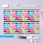 Papier Mousseline Papier à papier à papier floral et à bande (Artisanat)