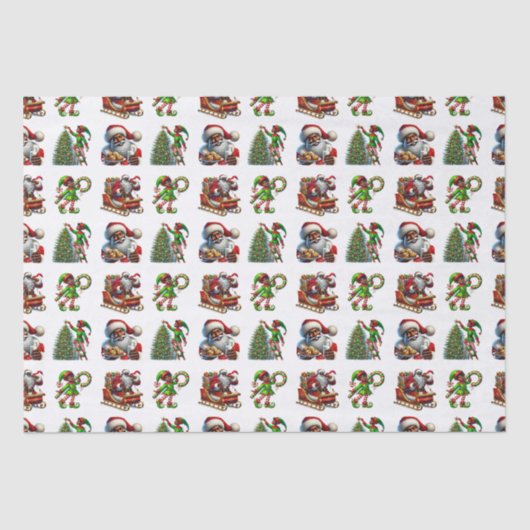 Papier Mousseline Papier à papier de Noël africain-américain (Recto)