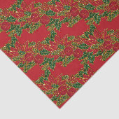 Papier Mousseline PAPIER À PAPIER DE Noël Poinsettia-TISSUE, Rouge (Détail)