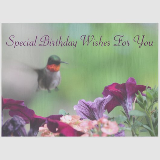 Papier Mousseline Papier à papier pour colibri (Recto)