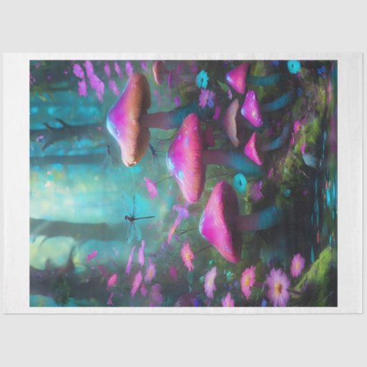 Papier Mousseline Papier à papier pour tissus de la forêt de champig (Recto)