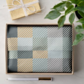 Papier Mousseline Papier à papier ton vert bleu or (Cadeau)