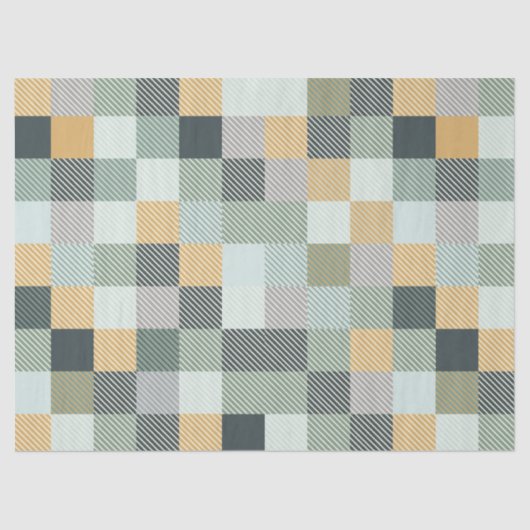 Papier Mousseline Papier à papier ton vert bleu or (Recto)