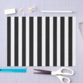 Papier Mousseline Papier à rayures noir et blanc (Artisanat)
