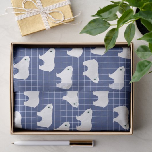 Papier Mousseline Papier à tissus d'ours polaires (Cadeau)