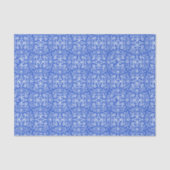 Papier Mousseline Papier bleu Damask Abstrait (Recto)